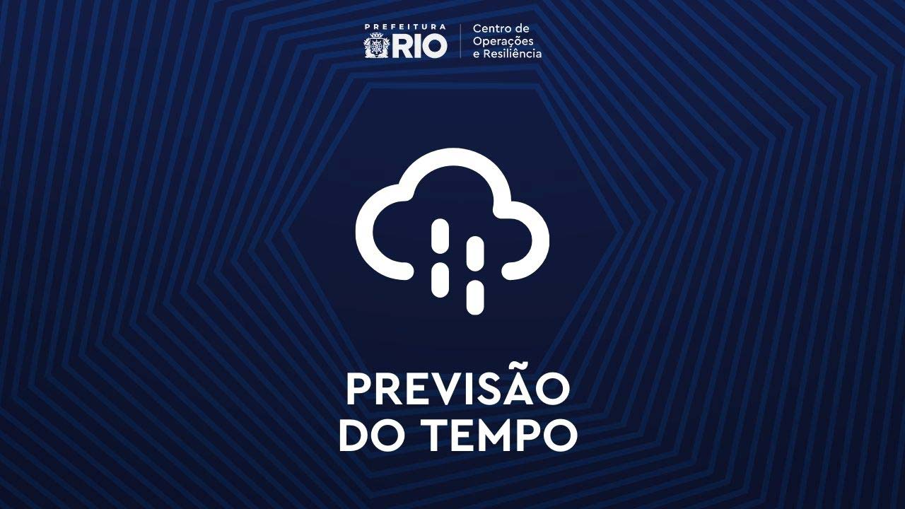 Imagem de divulgação do Centro de Operações Rio sobre previsão de chuva