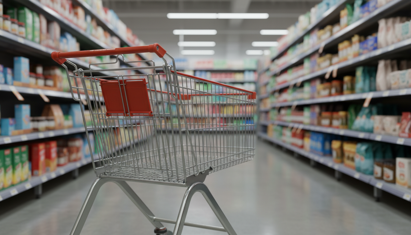 Imagem ilustrativa de corredor de supermercado