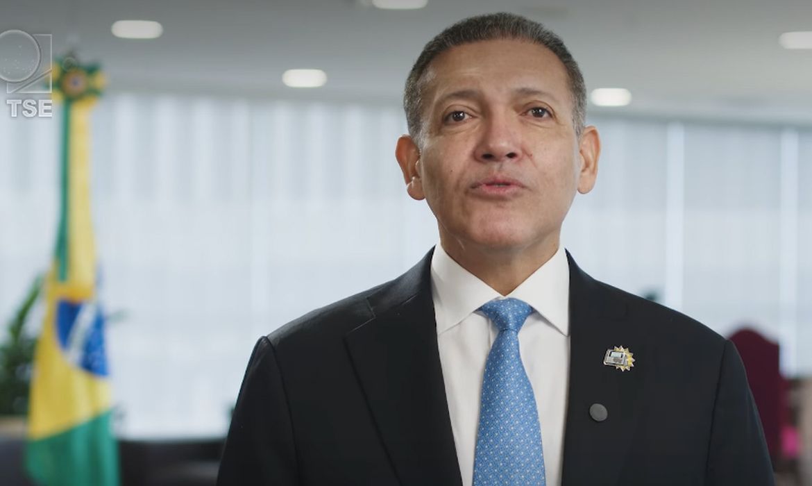 Presidente do TSE, Kassio Nunes Marques, durante pronunciamento