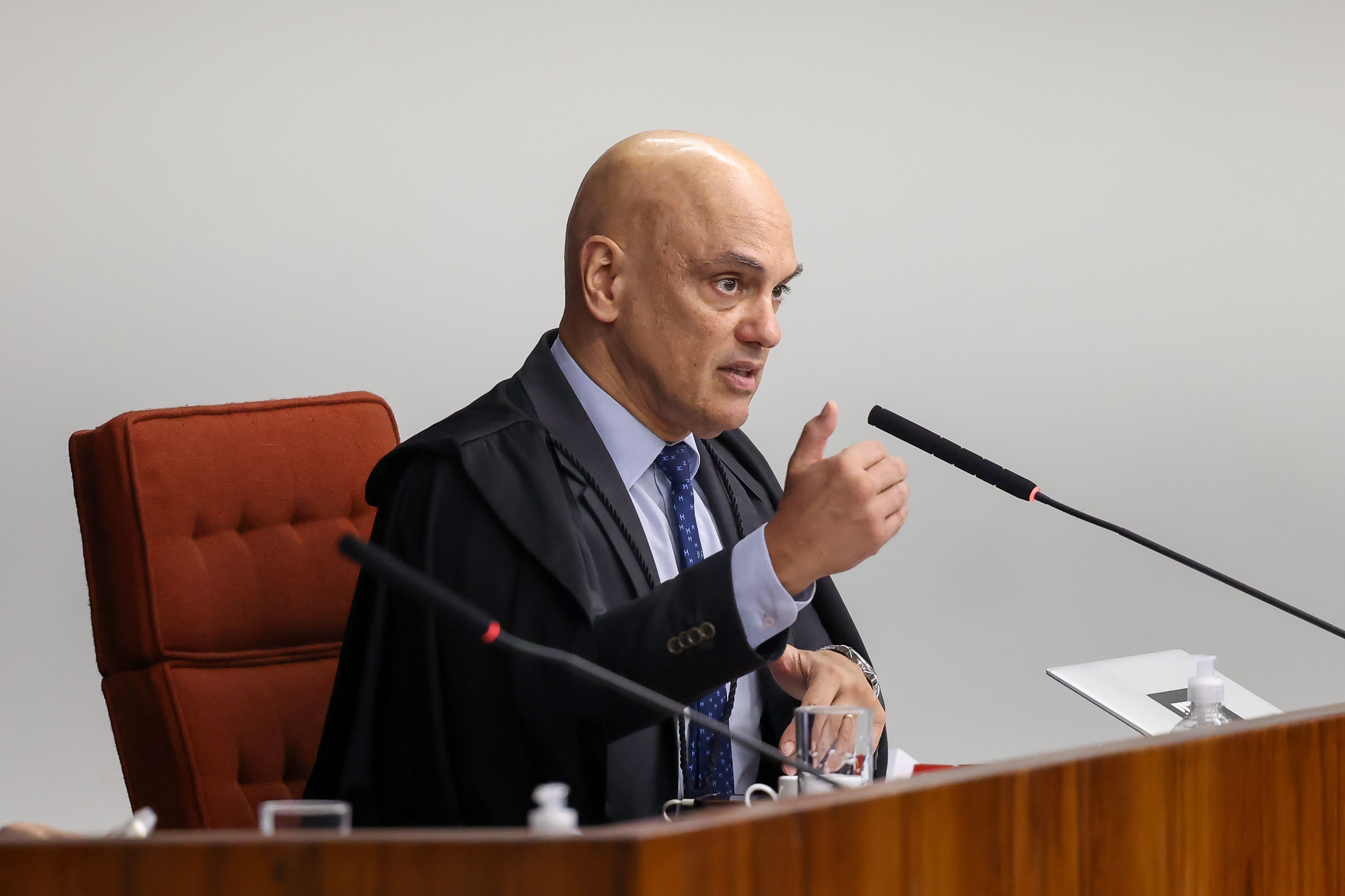 Ministro Alexandre de Moraes em sessão da Primeira Turma do STF