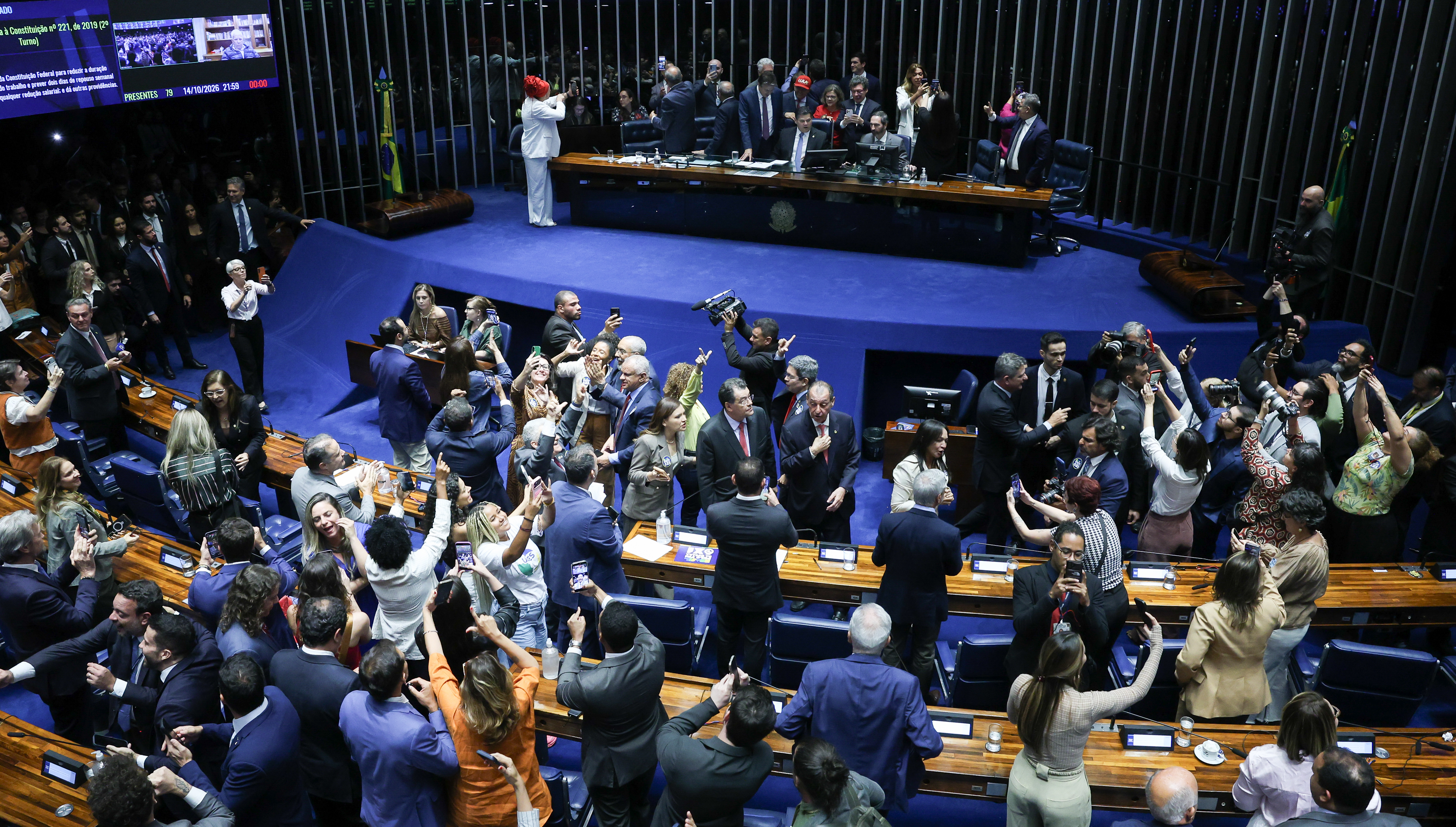 Plenário do Senado Federal durante sessão que votou a PEC do fim da escala 6x1