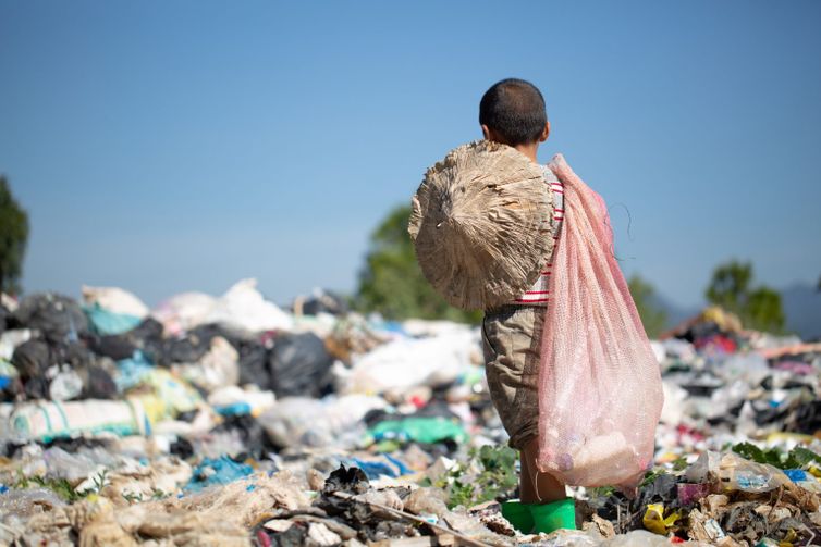 Imagem de campanha contra o trabalho infantil